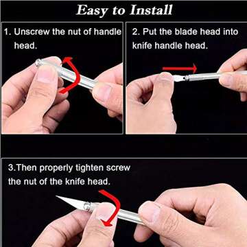 Craft Knife Set with 42 Blades for Precision Art Projects