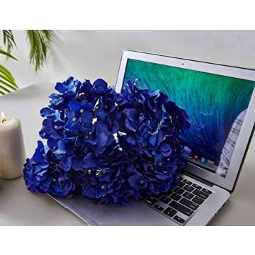 KISLOHUM Silk Hydrangea Flower Heads for Elegant Decor