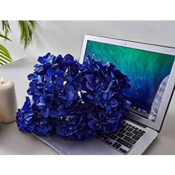 KISLOHUM Silk Hydrangea Flower Heads for Elegant Decor