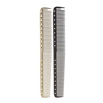 Anself Hair Comb Professional Salon Hairdressing Comb Metal Hair Cutting Comb (Gold)