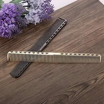 Anself Hair Comb Professional Salon Hairdressing Comb Metal Hair Cutting Comb (Gold)
