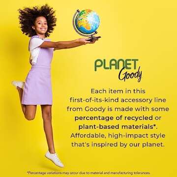 GOODY Planet Ouchless Satin Skinny Scrunchies 5ct Black,Cream,and Blush