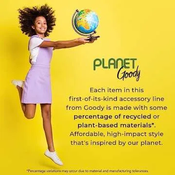 GOODY Planet Ouchless Satin Skinny Scrunchies 5ct Black,Cream,and Blush