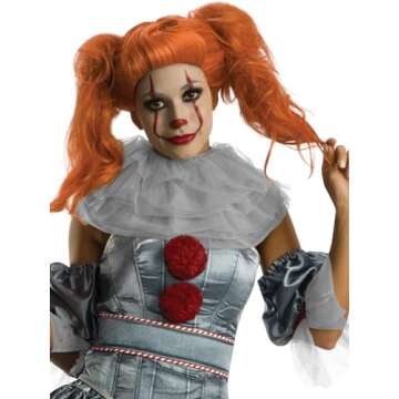 Rubies Women's It Movie Deluxe Pennywise Costume for Themed Parties and Halloween, As Shown, Medium