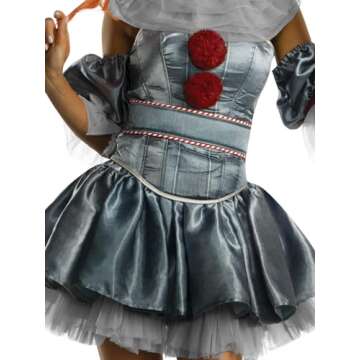 Pennywise Costume for Halloween & Themed Parties, Medium
