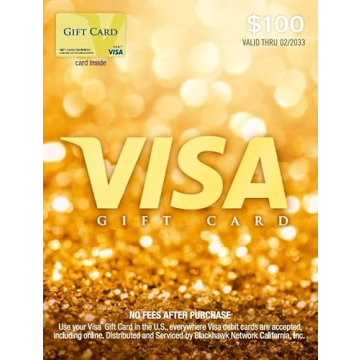 Visa $100 Gift Card (plus $5.95 Purchase Fee)