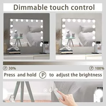 Manocorro Lighted Vanity Mirror with 15 LED Bulbs