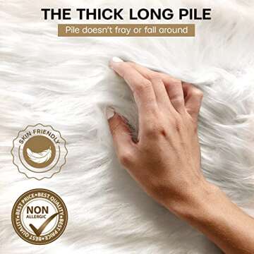 Luxurious Faux Sheepskin Rug - Soft, Safe & Stylish