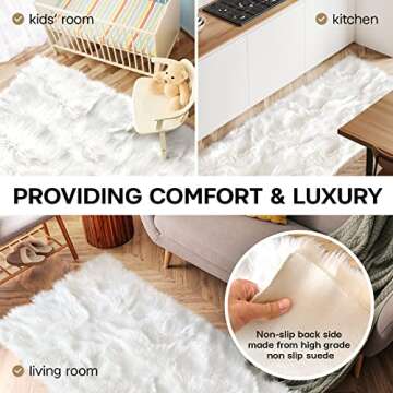 Luxurious Faux Sheepskin Rug - Soft, Safe & Stylish
