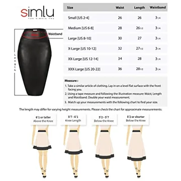 Black Faux Leather Pencil Skirt for Office Wear & Events
