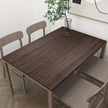 Dark Brown Wood Grain Peel and Stick Contact Paper