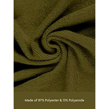 Fantasticlean Microfiber Cleaning Cloth Roll -75 Pack, Tear Away Microfiber Towels, 12" x 12", Reusable, Washable, Scratch Free, Ultra Absorbent Dish Rags for Car, Home, Garage or Shop (Olive Green)
