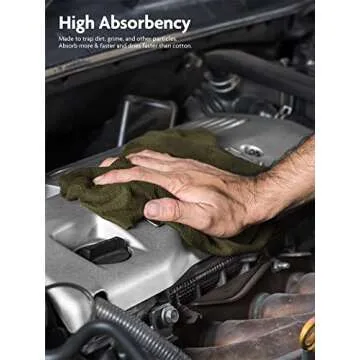 Fantasticlean Microfiber Cleaning Cloth Roll -75 Pack, Tear Away Microfiber Towels, 12" x 12", Reusable, Washable, Scratch Free, Ultra Absorbent Dish Rags for Car, Home, Garage or Shop (Olive Green)