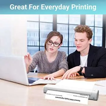 Odaro Thermal Printer Paper 8.5 x 11 US Letter Size Paper, Multipurpose Office White Paper - 100 sheets, Compatible with M08F, M832, MT800, MT800Q And Other Letter Portable Printers