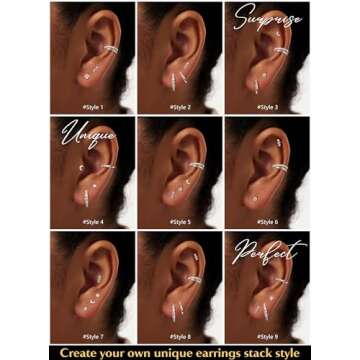 Trendy Dainty Gold Earrings Set for Women Hypoallergenic