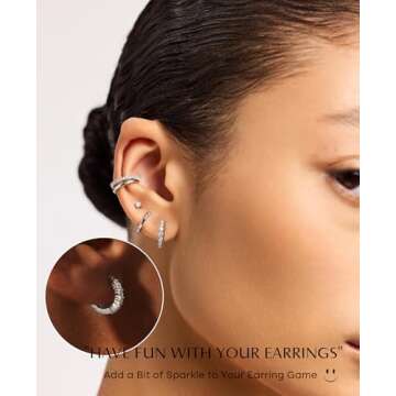 Trendy Dainty Gold Earrings Set for Women Hypoallergenic