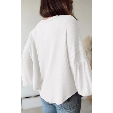 BTFBM Women's V Neck Pullover Comfortable Tunic Top