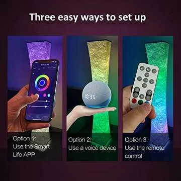MAYOMAJO 61 Inch Smart Floor Lamp, Soft Light RGB Color Changing, Voice Control, Compatible with Alexa & Google Home, Music Sync Mood Lighting for Living Room Bedroom Party Decor