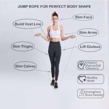 Jump Ropes for Fitness,Rope Skipping Kids,Jump Rope For Adults Lose Weighted,Best Cardio Workout & Endurance Training Gym