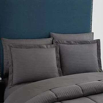 Elegant Queen Comforter Set 8 Piece Bed in a Bag with Stylish Design and Soft Sheets