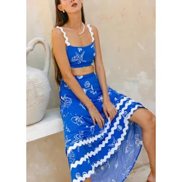 Sexy Two Piece Summer Skirt Set for Beach Vacations