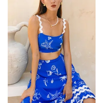 Sexy Two Piece Summer Skirt Set for Beach Vacations