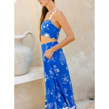 Sexy Two Piece Summer Skirt Set for Beach Vacations