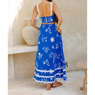 Sexy Two Piece Summer Skirt Set for Beach Vacations
