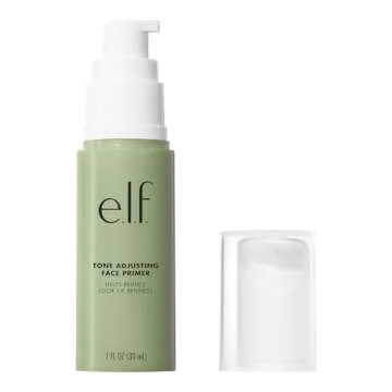 e.l.f. Tone Adjusting Face Primer, Makeup Primer For Neutralizing Uneven Skin Tones & Redness, Grips Makeup To Last, Vegan & Cruelty-free, Large