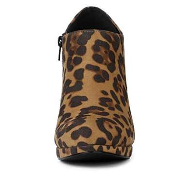 Allegra K Leopard Ankle Booties for Style and Comfort