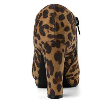 Allegra K Leopard Ankle Booties for Style and Comfort