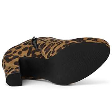 Allegra K Leopard Ankle Booties for Style and Comfort