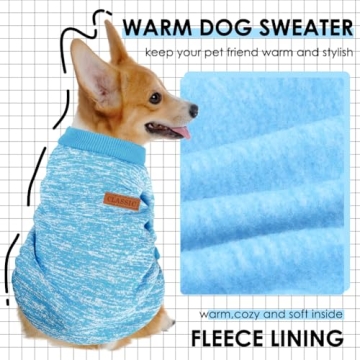 3 Pack Dog Sweaters for Small Dogs - Warm & Soft Winter Fleece Apparel