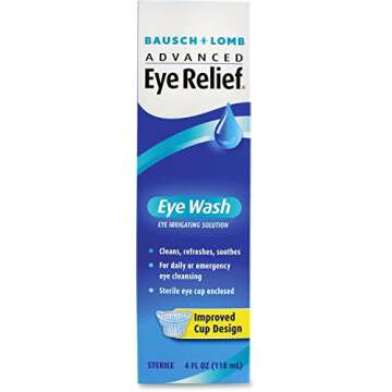 Bausch & Lomb Eye Wash - Eye Relief Solution for Daily & Emergency Care
