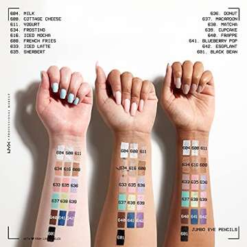 NYX PROFESSIONAL MAKEUP Jumbo Eye Pencil, Blendable Eyeshadow Stick & Eyeliner Pencil - Cottage Cheese (Silver)