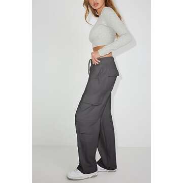 Stylish Waitfairy High Waisted Women's Cargo Sweatpants
