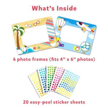 Skillmatics Art Activity - Dot It Photo Frames, No Mess Sticker Art for Kids, Craft Kits, DIY Photo ...