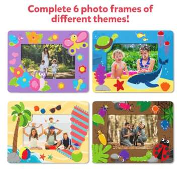 Skillmatics Art Activity - Dot It Photo Frames, No Mess Sticker Art for Kids, Craft Kits, DIY Photo Frames, Travel Toys, Fine Motor Skills, Gifts for Boys & Girls Ages 3, 4, 5, 6, 7