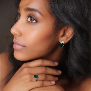 Buy RIZILIA Solitaire Ring with Emerald Cut CZ Stone