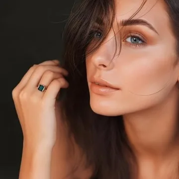 Buy RIZILIA Solitaire Ring with Emerald Cut CZ Stone