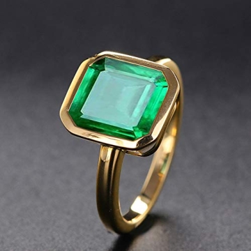 Buy RIZILIA Solitaire Ring with Emerald Cut CZ Stone