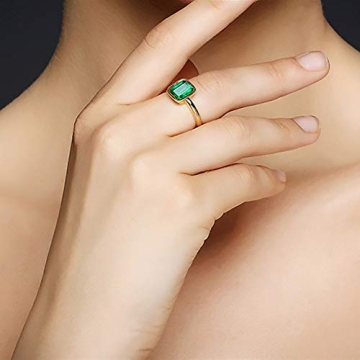 Buy RIZILIA Solitaire Ring with Emerald Cut CZ Stone