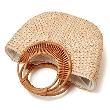 Tote Bag for Women Large Straw Beach Bag Summer Woven Tote Bags Straw Hobo Handbag Purse Fashion Moon Bag Bucket Bag 2023