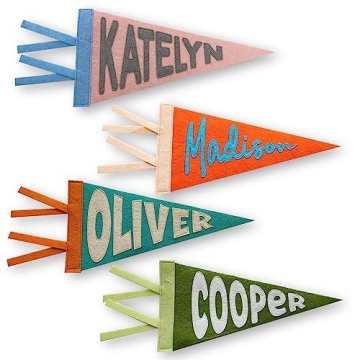 Rosanbella Personalized Name Pennant for Nursery Decor