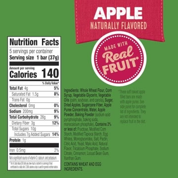 Mott's Soft Baked Apple Filled Bars - Real Fruit Snacks 5 Ct