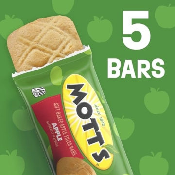 Mott's Soft Baked Apple Filled Bars - Real Fruit Snacks 5 Ct