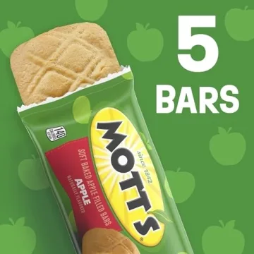 Mott's Soft Baked Apple Filled Bars - Real Fruit Snacks 5 Ct