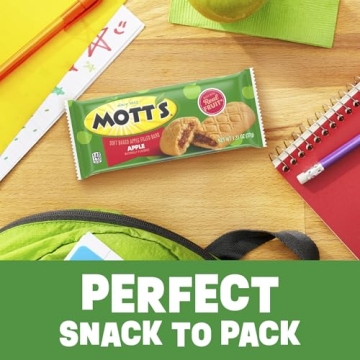 Mott's Soft Baked Apple Filled Bars - Real Fruit Snacks 5 Ct