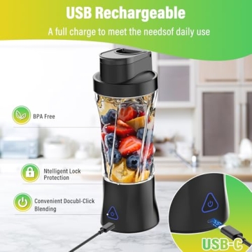 High-Powered Portable Blender for Travel and Gym Smoothies