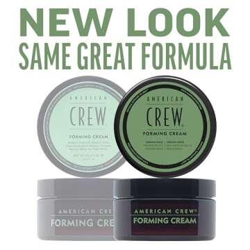 American Crew Men's Hair Forming Cream, Like Hair Gel with Medium Hold & Medium Shine, 3 oz